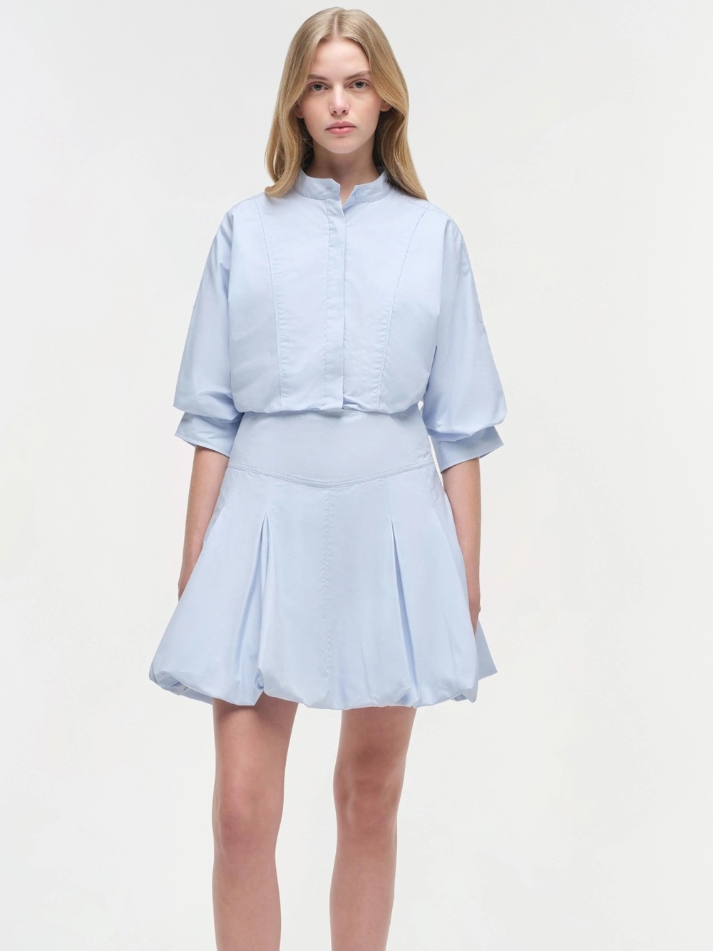 SIMKHAI NWOT Effie Bubble Mini Dress - Blue Haze